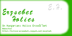 erzsebet holics business card